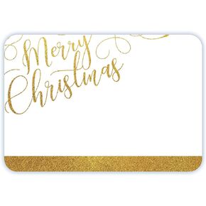 Avery Merry Christmas Name Tags, Gold Script, Gift Tags, Party Favors, No Lift, Handwrite Only, 36 Name Tags