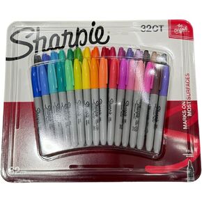 SHARPIE Permanent Markers | Fine Point | 32 Count (Multicolor)