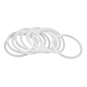 X AUTOHAUX Silicone O-Rings, 46mm OD 39.8mm ID 3.1mm Width VMQ Seal Gasket for Compressor Valves Pipe Repair, White, Pack of 10