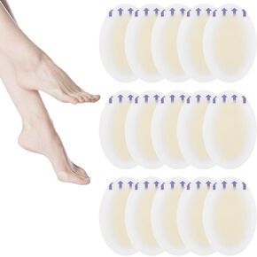 16PCS Blister Bandages for Foot, Waterproof Gel Hydrocolloid Heel Sticker, Adhesive Bandages for Fingers,Toes, Heels, Blister Cushions,Blister Prevention & Recovery