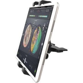 woleyi CD Slot Tablet Car Mount, CD Player iPad Mount Holder, Adjustable Tablet Mount for Car, Compatible with iPad Pro 12.9 Air Mini, Galaxy Tabs, Surface Pro/Go, 5.5"-13" iPhone, Tablets and Devices