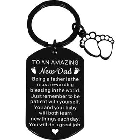 First Father's Day Gift for New Dad,Fathers Day Present for Dad Husband,New Dad Gifts for Men,Expectant Father Gift for Dad to Be,First Time Dad Keychain Gift,New Dad Essentials for Dad Daddy Father