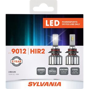 SYLVANIA 9012 LED Powersport Headlight Bulbs for Off-Road Use or Fog Lights - 2 Pack