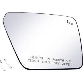 Passenger Side Replacement Mirror Glass - compatible with Ford vehicles - F150 2021 2022 2023 - heated with Blind Spot Detect, w/o Auto Dimming