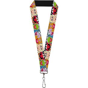Buckle Down Lanyard-1.0-Muppets Faces C/u Black