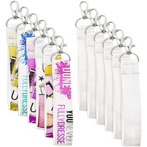 12 Pieces Sublimation Blank Wristlet Lanyards Strap, Wristlet Keychain Wrist Lanyard Keychain Holder for Women Girls