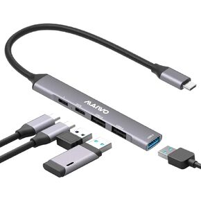 MAIWO USB C Hub, USB 3.0 Hub with 100W PD/Type-C/USB3.0/USB2.0, Ultra-Slim 1 in 5 Ports Out Type C Splitter Expander Adapter for MacBook, Mac Pro, iMac, XPS, Laptop, Desktop, PC, Mobile HDD, Xbox