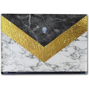 Laptop Skin Compatible with Alienware M16 R2 (2024) - Modern Marble - Premium 3M Vinyl Protective Wrap Decal Cover - Easy to Apply | Crafted in The USA by MightySkins