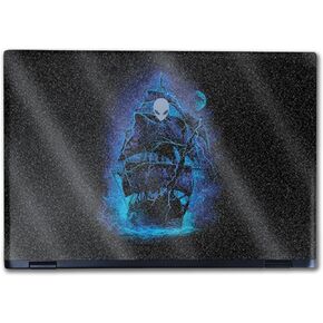 Glossy Glitter Laptop Skin Compatible with Alienware M16 R2 (2024) - Pirate Storm - Premium 3M Vinyl Protective Wrap Decal Cover - Easy to Apply | Crafted in The USA by MightySkins