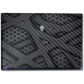 Carbon Fiber Laptop Skin Compatible with Alienware M16 R2 (2024) - Tech Wave - Premium 3M Vinyl Protective Wrap Decal Cover - Easy to Apply | Crafted in The USA by MightySkins