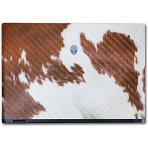 Carbon Fiber Laptop Skin Compatible with Alienware M16 R2 (2024) - Cow Hide - Premium 3M Vinyl Protective Wrap Decal Cover - Easy to Apply | Crafted in The USA by MightySkins