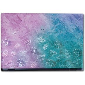 Glossy Glitter Laptop Skin Compatible with Alienware M16 R2 (2024) - Diamond Grunge - Premium 3M Vinyl Protective Wrap Decal Cover - Easy to Apply | Crafted in The USA by MightySkins