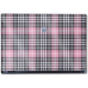 Glossy Glitter Laptop Skin Compatible with Alienware M16 R2 (2024) - Pink Plaid - Premium 3M Vinyl Protective Wrap Decal Cover - Easy to Apply | Crafted in The USA by MightySkins