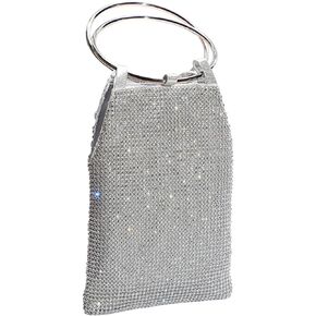 Mini Evening Bag for Women Rhinestone Clutch Bag Bridal Wedding Purse Sparkling Crystal Handbag Elegant Shoulder Bag