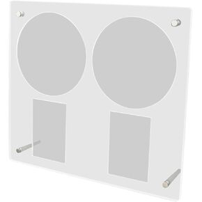 1 Set of Acrylic Album Display Stand Clear CD Holder Shelf Photo Card Display Frame Holder, Holds 2 CDs and 2 Photocards, for Present Collection Card Display (11.02"×9.84")
