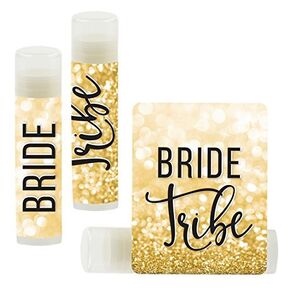 Andaz Press Bridal Shower Bachelorette Party Lip Balm Party Favors, Fallin' in Love Autumn Fall Leaves, Kissing the Single Life Goodbye, 12-Pack