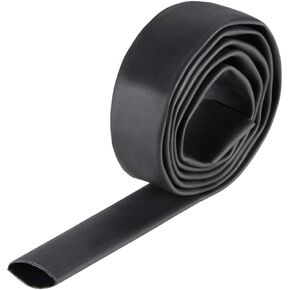 uxcell Heat Shrink Tubing, 1"(25mm) Dia 42mm Flat Width 3:1 Rate Shrinkable Tube Cable Sleeve 1m - Black