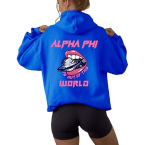 Alpha Phi is out of this World Hoodie - Blue Hooded Sweatshirt for Sorority