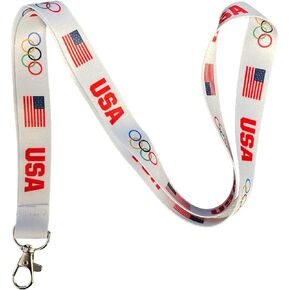 USA Flag Rings Lanyard