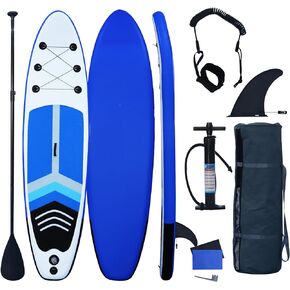 Stand Up Paddle Board, Yoga Board with Durable SUP Accessories & Carry Bag - Wide Stance, Surf Control, Non-Slip Deck, Leash, Paddle and Pump for Youth & Adult