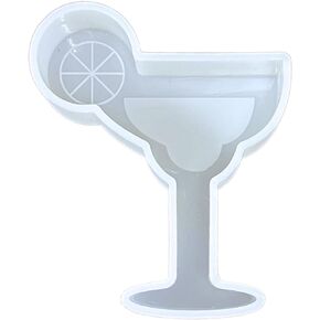 Cocktail Margarita Drink Fruit Glass Freshie Silicone Mold for Scented Aroma Beads Car Candle, Soap Oven Safe to Bake Heat Resistant to 400 F 4.75 x 4 x 1" inch Tropical Summer Beach