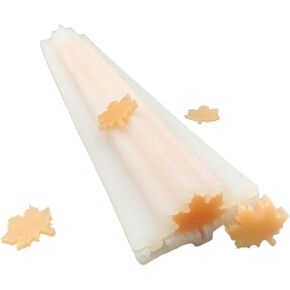 EchoDone Maple Leave Tube Column Silicone Soap Candle Mold Embed Soap Making Supplies Silicone Mold for Soap