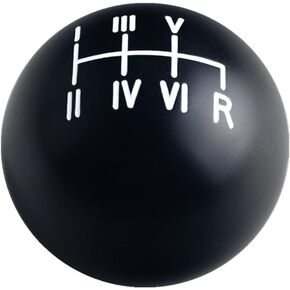 DEWHEL Black w/White 6 Speed Weighted Manual Shift Knob Aluminum Roman Numerals Selector Shifter Knob JDM M12x1.25 M10x1.5 m10x1.25 M8x1.25