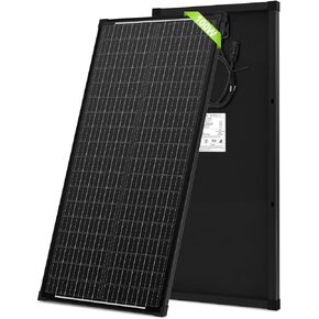 100 Watt Solar Panel 12V/24V High-Efficiency Monocrystalline Solar Panel, 12BB Solar Cells, for Home RV Marine Farm Battery and Other Off-Grid Applications