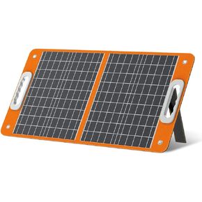 Foldable Solar Panel, FF FLASHFISH 18V/60W Portable Solar Charger Charge for Portable Power Station, Phone, Laptop, with DC Output, 45W USB-C, QC3.0 Port When Camping Fishing Van RV Road Trip