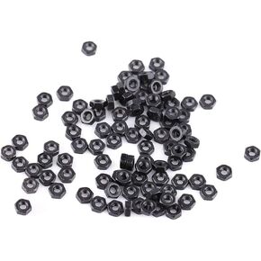 Hex Nut, 100pcs DIN934 M2 Hex Lock Nuts Zinc Plated Carbon Steel Insert Locknut Metal Hardware Fastener,nut, hex Nuts (M2)
