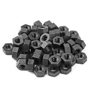 Pack of 20) M8-1.25mm Hex Nuts, PC Metric Coarse Thread Hexagon Nut Fasteners for Mechanical Equipment,Construction Repair Black