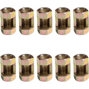 10PCS Cast Iron Hexagon Rotating Open End Nut M10 High Lamp Tube Galvanized Iron Repair Parts for Threaded Pipe Joint Screw Lighting Extension Rod Joint 25mm