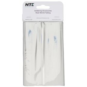 NTE Electronics 47-25806-CL Heat Shrink Tubing, Dual Wall with Adhesive, 3:1 Shrink Ratio, 1 1/2" Diameter, 6" Length, Clear (Pack of 2)