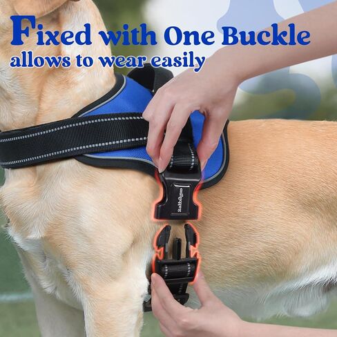 rabbitgoo Dog Harness Small Sized, Adjustable Service Dog Vest with Soft Handle & Molle, Reflective No Pull Pet Harness with Breathable Mesh, Easy Walk Pet Vest, Red, S in Saudi Arabia