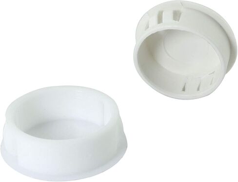 10pcs Nylon Plastic Round Snap in Type Door Window Mounting Locking Furniture Hole Plugs Button Protective Cover Cap Head Color White (5pcs 28mm + 5pcs 30mm) in Kuwait