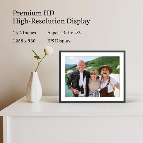 BSIMB 16.2-Inch 32GB WiFi Extra Large Digital Picture Frame, Smart Photo Frame with IPS HD Touchscreen Remote Control, Share Photos&Video via App&Email, Dad Gifts, Gifts for Men in Saudi Arabia