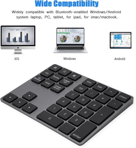 VGEBY 34 Key Numeric Keypad for Computers and Laptops, Portable and , Support, in Saudi Arabia
