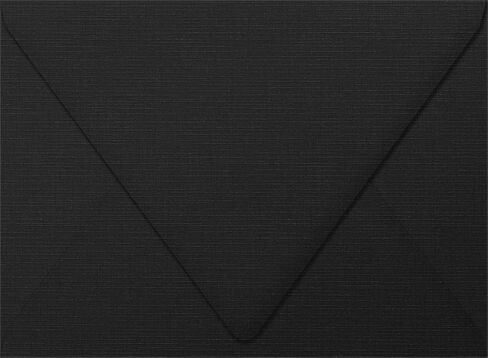 مغلفات دعوة من LUXPaper مقاس A6 | 4 3/4 بوصة × 6 1/2 بوصة | الكتان الأسود | 80 رطل. نص | 50 الكمية in Saudi Arabia