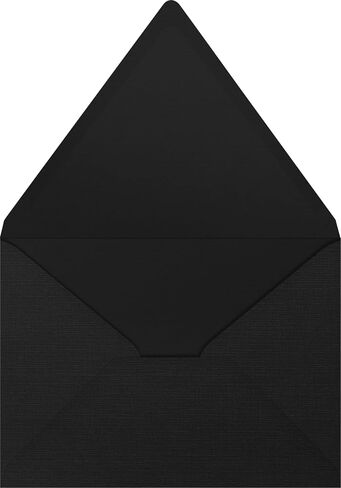مغلفات دعوة من LUXPaper مقاس A6 | 4 3/4 بوصة × 6 1/2 بوصة | الكتان الأسود | 80 رطل. نص | 50 الكمية in Saudi Arabia