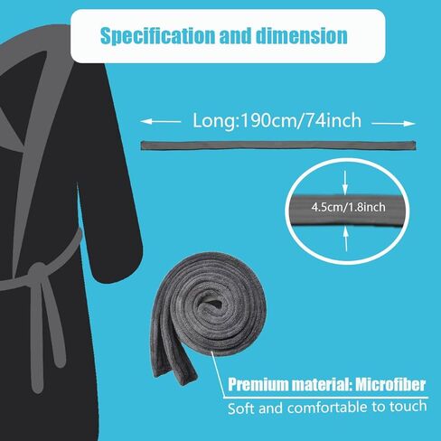 2 قطعة أحزمة البشكير ستوكات لينة رداء حزام استبدال أفخم الفانيلا منامة البشكير فندق رداء زنار in Kuwait