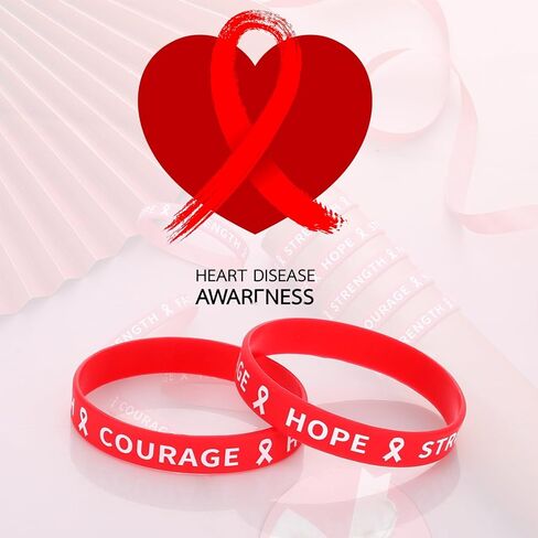 100 جهاز كمبيوتر شخصى الشريط الأحمر الوعي سيليكون أساور أمراض القلب السرطان الوعي سيليكون المطاط معصمه الشريط سوار الشريط الأحمر أسبوع لوازم السائبة للأنشطة الخيرية العامة in Kuwait