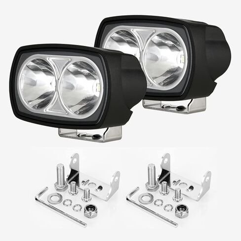 BIGLION.X 2 قطعة 4 بوصة العنبر LED القرون السوبر مشرق LED القرون ضوء الطرق الوعرة أضواء مكعب LED ضوء العمل الأصفر LED أضواء الوفير الضباب ضوء العنبر للشاحنات قارب ATV UTV دراجة نارية in Kuwait