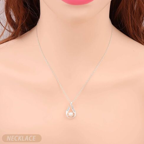 Bridesmaid Jewelry Set for Women Girls,18K Gold & Silver & Rose Gold Plated Teardrop Pendant with Pearl Necklace Earrings Bracelet Set,Bridesmaid Gift for Wedding/Proposal/Party/Anniversary in Saudi Arabia