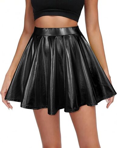 تنورة قصيرة للسيدات من أمريكان تريند ذات ثنيات واسعة وتنورة معدنية وتنورة تنس رياضية in Kuwait