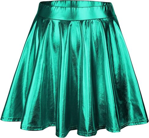 American Trend Womens Mini Skirt Pleated Flared Skater Skirt Metallic Skirt Athletic Tennis Skirt in Saudi Arabia