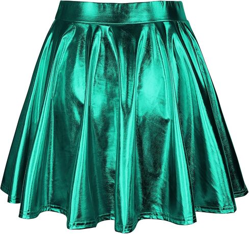 American Trend Womens Mini Skirt Pleated Flared Skater Skirt Metallic Skirt Athletic Tennis Skirt in Saudi Arabia