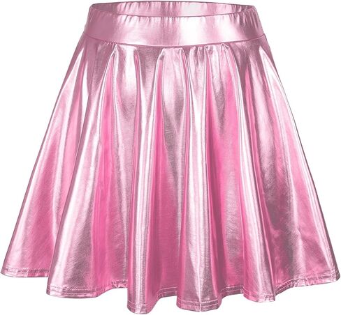American Trend Womens Mini Skirt Pleated Flared Skater Skirt Metallic Skirt Athletic Tennis Skirt in Saudi Arabia