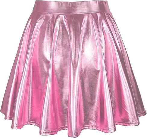 American Trend Womens Mini Skirt Pleated Flared Skater Skirt Metallic Skirt Athletic Tennis Skirt in Saudi Arabia