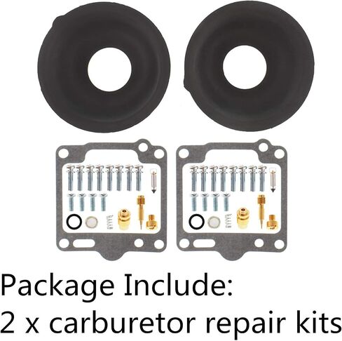 WFLNHB 2-Pack مجموعات إصلاح المكربن ​​المكبس الحجاب الحاجز استبدال جزء لياماها XV750 Virago 750 in Saudi Arabia