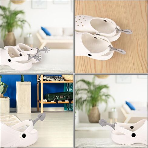 10 قطع من نتوءات الحذاء المتوافقة مع كروكس، 4 أنماط من نتوءات لأحذية رعاة البقر، حذاء صغير مضحك من توتنهام لإكسسوارات الرجال والنساء in Kuwait